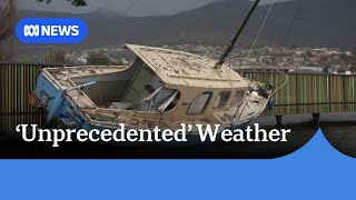 Rapidly changing weather event in Tasmania described as unprecedented  ABC News [upl. by Zacherie]