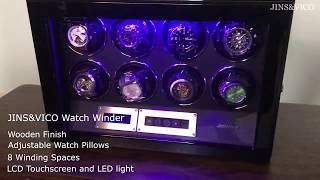 How to use JINSampVICO 80 Watch Winder with LCD Touchscreen [upl. by Ojybbob]