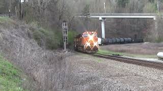 NS 178 manifest by Tunnel 25 Oakdale 33024 BNSF and UP Gevos 102 cars rear DPU [upl. by Aneel]