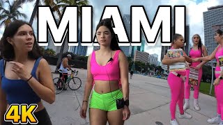 🇺🇸 DOWNTOWN MIAMI 🌴 DISTRICT BAY SIDE PARK DECEMBER 2023 FULL TOUR 4k [upl. by Jandy]