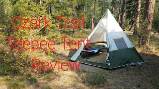 OZARK TRAIL TEEPEE TENT REVIEW [upl. by Carney]