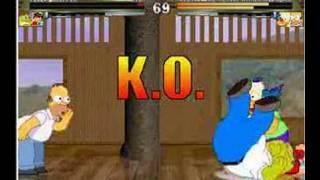 MUGEN Peter amp Ryu Vs Homer amp Krusty [upl. by Anauqes]