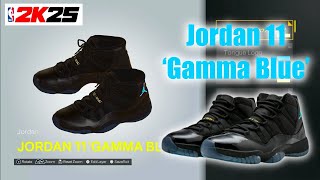 NBA 2K25 Shoe Creator  Jordan 11 Gamma Blue [upl. by Kahaleel5]