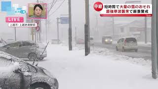 【寒波リポート】上越市の雪の様子、そして新潟駅前では （24日午後4時現在） [upl. by Ij]