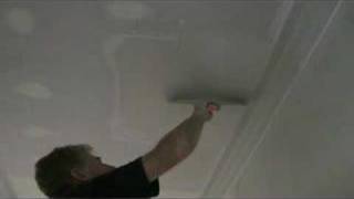 Repair a hole in a drywall or plasterboard ceiling part 3 [upl. by Dredi666]