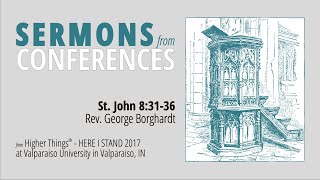 Sermon on St John 83136  Rev George Borghardt Here I Stand 2017 [upl. by Harve5]