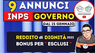 REDDITO di DIGNITÀ 2022 500€ x 12 INPS BONUS agli esclusi ❗INVALIDI novità flash [upl. by Adkins]