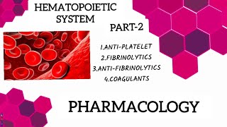 AntiplateletFibrinolyticsAnti  fibrinolyticsCoagulant pharmacology 2ndyear bds [upl. by Geminius967]