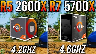 Ryzen 5 2600X vs Ryzen 7 5700X  Insane Upgrade [upl. by Darwin]