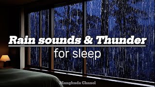 Goodbye Insomnia With Heavy RAIN Sound  Rain Sounds On Old Roof In Foggy Forest At Night ASMR [upl. by Landel]