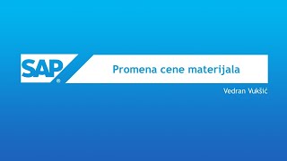 Osnove SAPa za početnike  Promena cene materijala [upl. by Rundgren]