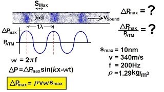 Physics 20 Sound and Sound Waves 33 of 49 Maximum Pressure in a Sound Wave [upl. by Jair135]