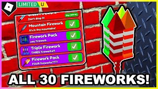 How to FIND ALL 30 FIREWORK LOCATIONS in TOILET TOWER DEFENSE ROBLOX [upl. by Rafter]