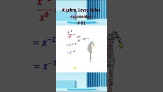 Algebra Leyes de los exponentes Algebra Laws of exponents [upl. by Noleta448]