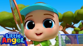 Grab a Racket Lets Play Some Sports  Little Angel Color Songs amp Nursery Rhymes  Learn Colors [upl. by Leribag78]