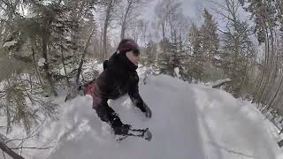 Snowboarder falls off killington mini bridge snowboarding [upl. by Sheridan]