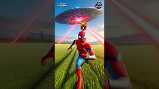 Rescue From Alien UFO  Who is best SpiderMan vs Venom vs Captain America shorts spiderman dc [upl. by Namus]