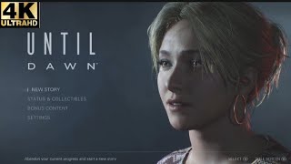 Until Dawn Remake  Full Main Menu Theme 4K [upl. by Olivia]