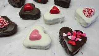 Chocolate Covered Valentine Heart Brownie Bites [upl. by Macfadyn]