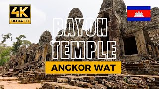 Bayon Temple  Angkor Wat CambodiaVirtual walk tour 4K [upl. by Carita]