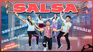 Pierde PESO BAILANDO SALSA Cha cha cha  Bugalu  Son Cubano 🔥 Dance Workout🔥 Cardio QUEMA GRASA [upl. by Ellinnet]