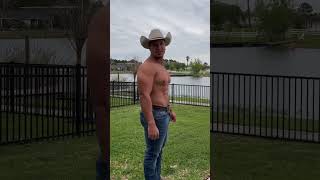 Muscle Dude in Jeans amp Cowboy Hat [upl. by Kjersti]