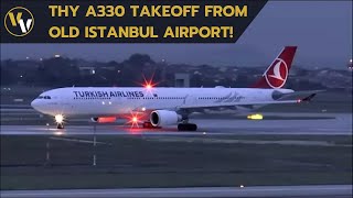 HD THY Airbus A330300 takeoff at Istanbul Ataturk Airport  10102015 [upl. by Ultun]