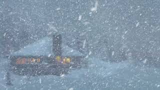 Kalter Schneesturm In Einem Gemütlichen Holzhaus  Schneesturmgeräusch  Der Wind Heulte Kalt [upl. by Jedediah]