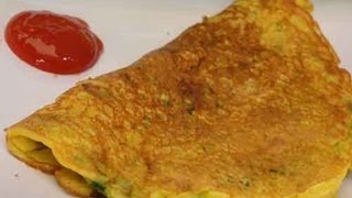 Besan Puda with Spring Onions Savory Pancake with Spring Onions Indian Recipe  Show Me The Curry [upl. by Venator108]