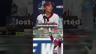 Jayda Coleman reacts to her walkoff HR in WCWS semifinals shorts [upl. by Firestone146]