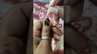 Simple Black Nail Art Design shorts youtubeshorts nailart2024 viral viralshorts [upl. by Abbotsun392]