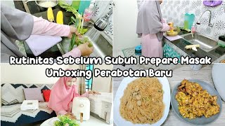 Rutinitas Sebelum Subuh Prepare Masak Lanjut Unboxing New Air Fryer RAVELLE [upl. by Ahsurej42]