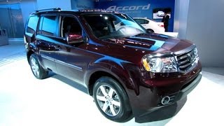 2013 Honda Pilot Touring 4WD  Exterior and Interior Walkaround  2013 Detroit Auto Show [upl. by Swetlana]