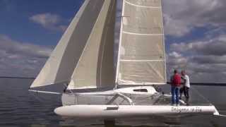 NEW foiling trimaran CATRI 25 Test sailing Latvia [upl. by Bushweller]