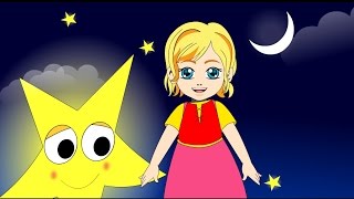 Twinkle Twinkle Little Star  Rhyme with lyrics for karaoke FULL HD [upl. by Ahtis]