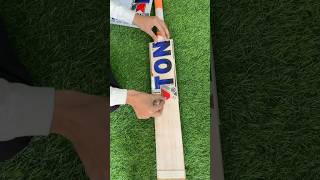 Sticker on Cricket Bat TON sticker apply Cricket Bat at home shorts [upl. by Naired852]