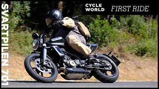 2019 Husqvarna Svartpilen 701 Review  First Ride [upl. by Annaya]