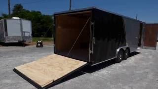 Enclosed Trailer 85x24 Silver amp Black VNose [upl. by Yeldah]