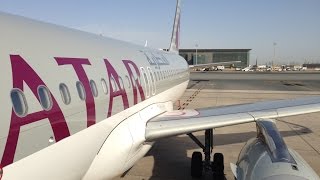 Qatar Airways A320 Budapest to Doha Flight QR200  Economy [upl. by Katzir169]