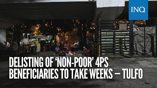 Delisting of ‘nonpoor’ 4Ps beneficiaries might take weeks — Tulfo [upl. by Leur438]