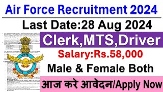 Airforce Group C New Vacancy 2024Airforce Group C Civilian Recruitment 2024Sarkari Today News Jobs [upl. by German370]