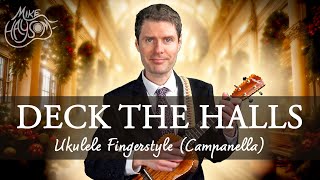 Deck The Halls  Campanella Fingerstyle Ukulele Intermediate Tab [upl. by Curkell]