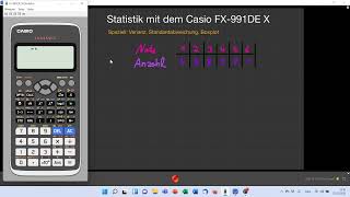 Statistik mit dem CASIO FX991DEX Varianz Standardabweichung Boxplot [upl. by Anwahsar]