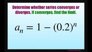 Determine whether sequence converges or diverges if converges find limit 1 02n [upl. by Godliman630]