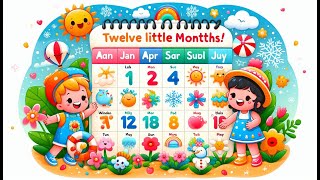 Twelve Months Song  Learn the Months of the Year with Fun amp Music 🎶🌟 Kids Toons [upl. by Ardna]