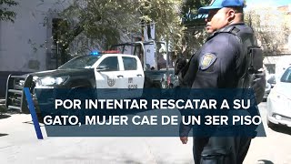 Adulta mayor cae desde el tercer piso de una casa en la Cuauhtémoc quería rescatar a su gato [upl. by Irakuy644]