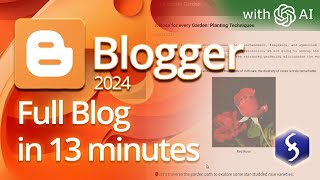 Blogger  Tutorial for Beginners in 13 MINUTES  COMPLETE [upl. by Marr]