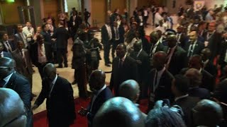 Sommet dAbidjan arrivées de Ouattara et Mohammed VI [upl. by Trever850]