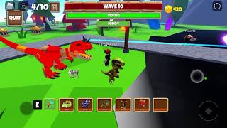 Roblox Dino tower defense world defenders NEW UPDATE ROBOSAURUS [upl. by Mandell]