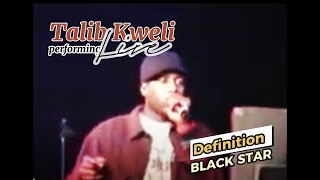 Talib Kwlei  Live performing  Definition by Black Star [upl. by Fesoy]